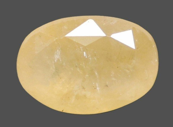 Natural Yellow Sapphire (Pukhraj) 8.44 Ratti oval mixed loose gemstone – IIGJ report 14372D60346