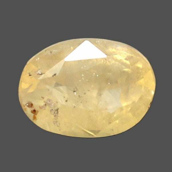 Natural Yellow Sapphire (Pukhraj) 8.20 Ratti oval mixed loose gemstone – IIGJ report 14372D60353