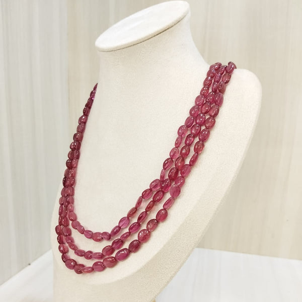 Natural RubyThree Line TumbleNecklace: A Radiant Statement of Luxury image 1