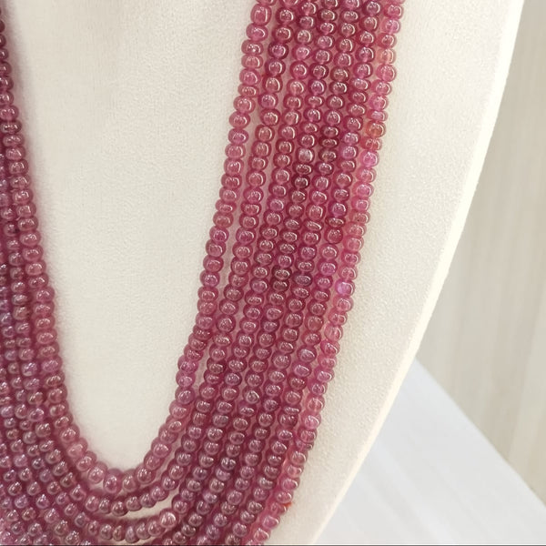 Natural Seven Line Beaded Ruby Necklace: A Symbol of Elegance and Passion image 2