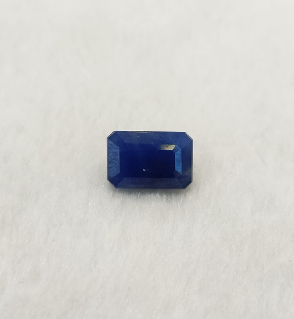 Natural Indian Blue Sapphire 7.30 Carat / 8.11 Ratti Octagon Step Cut loose gemstone