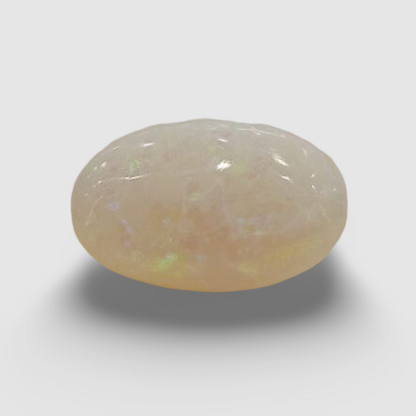 Natural White Opal 3.00 Ratti| Oval Cabochone | Certified No. IGCDKBAJ42902 image 0