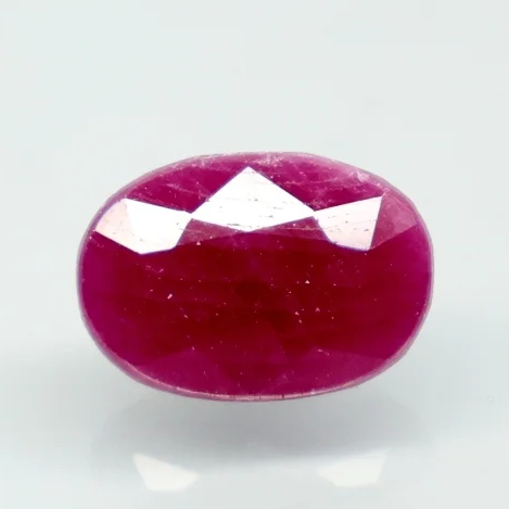 Natural Purplish Red Ruby | Certified Unheated | Oval Mixed Cut Report No. 9581D38676 image 0