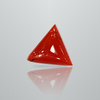 Natural Italian Red Coral (Moonga) triangular cabochon, untreated, certified IGCDKBAJ42412