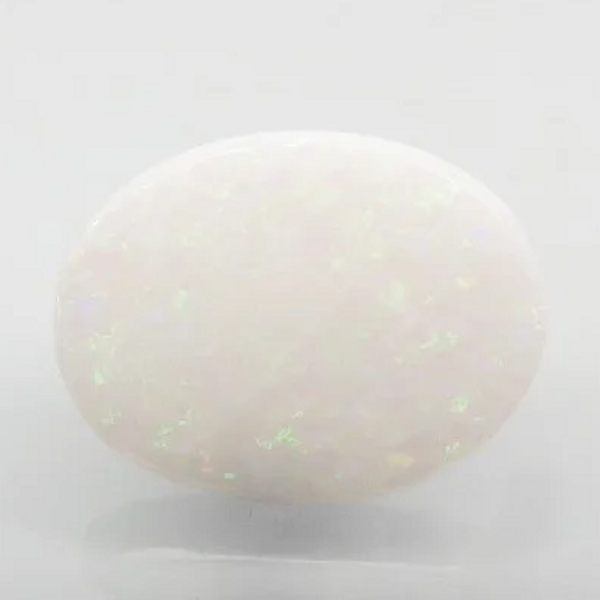 Natural Fire Opal 4.41 ratti oval cabochon loose gemstone, Govt. lab report no. 9346D37895