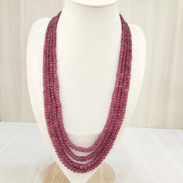 NaturalRuby Four Line Beaded Necklace: A Symbol of Elegance and Passion image 2