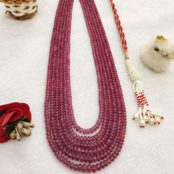 Natural Ruby Six Line Beaded Necklace: A Symbol of Elegance and Passion image 2