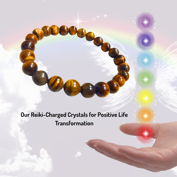 Brown Premium Tiger Eye Confidence Bracelet For Men & Women image 2