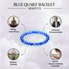 PURPLE BRACELET & BLUE QUARTZ WITH EVIL EYE BRACELET SATURN ENSURES SUCCESS image 2