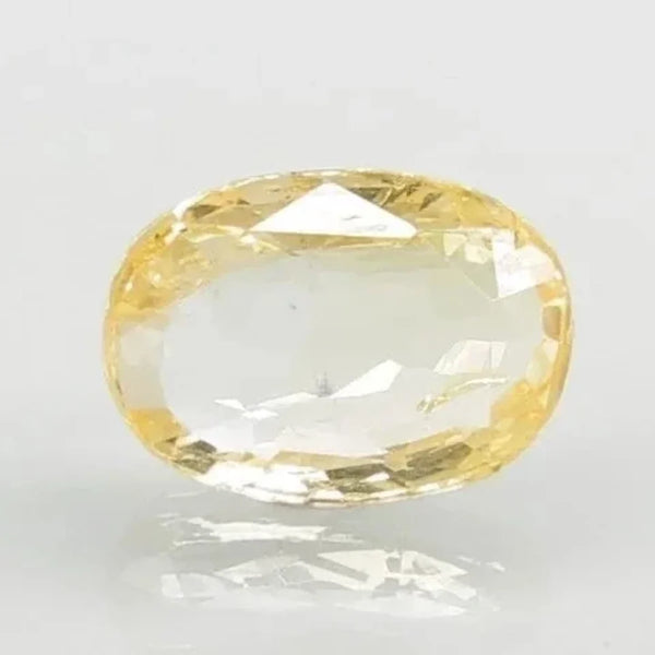 Natural Yellow Sapphire (Pukhraj) oval cut loose gemstone, report no. 6699D25927