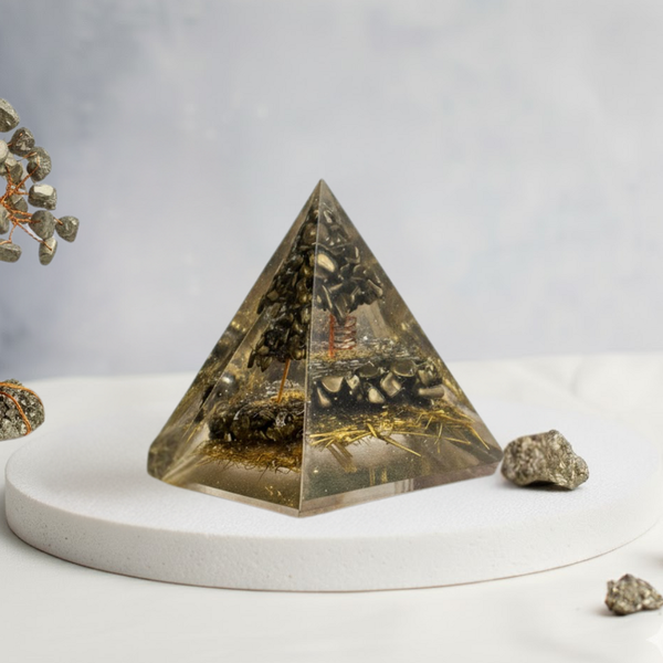 Natural pyrite pyramid for money and prosperity – Tushar Gems