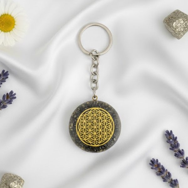 Dhanashakti Pyrite Keychain - The Ultimate Money Magnet