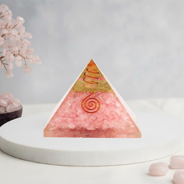 Natural rose quartz pyramid for love attraction – Tushar Gems
