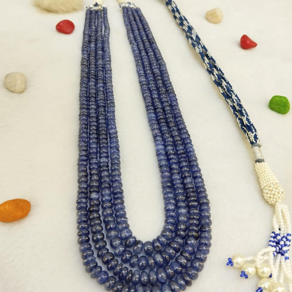 Natural Four Line Blue Sapphire Necklace: Elegance Meets Timeless Beauty image 2