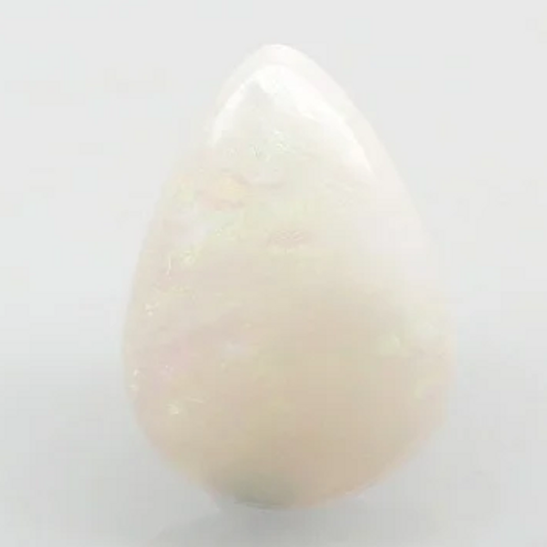 Natural Fire Opal 5.30 ratti pear cabochon loose gemstone, Govt. lab report no. 9346D37894