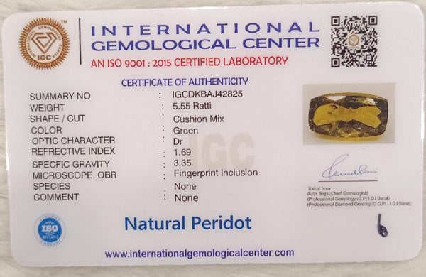 Natural Peridot | A Gem of Radiance and Positive Energy Summary No IGCDKBAJ42825 image 2