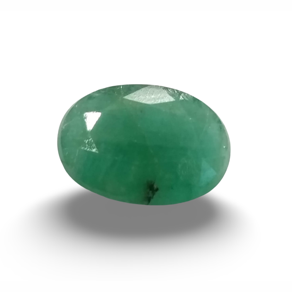 Natural Emerald (Panna) oval mixed cut loose gemstone, lab certified IGCDKBAJ58256