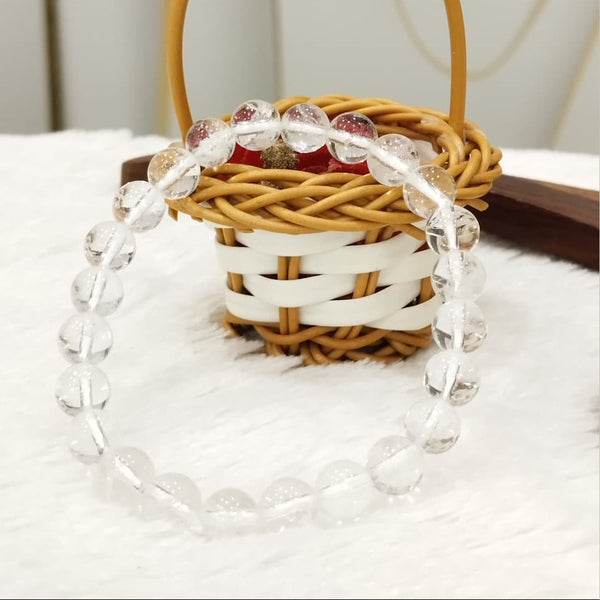 Natural Sphatik (clear quartz) crystal bracelet for peace – Tushar Gems