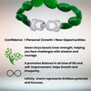 GEMWIX Green Onyx Beaded Bracelet with Crystal-Studded Silver Infinity Clasp, Healing Stone Jewellery for Women image 4