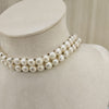 The Natural Pearl 3 Line Round Shape Necklace: A Timeless Classic Redefined P 051 image 1
