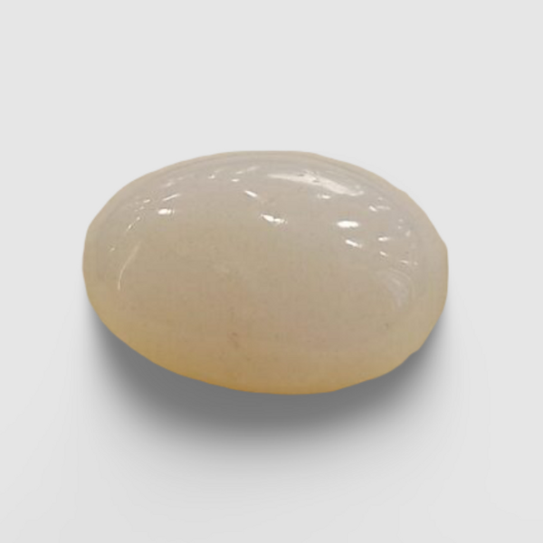 Natural White Opal 6.06 ratti oval cabochon loose gemstone, IGC certified IGCDKBAJ42980