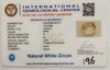 Natural White Zircon | Certified | Oval | Certificate No.: IGCDKBAJ46137 image 2