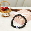 Lava Beads With Evil Eye Bracelet Negative energy image 1