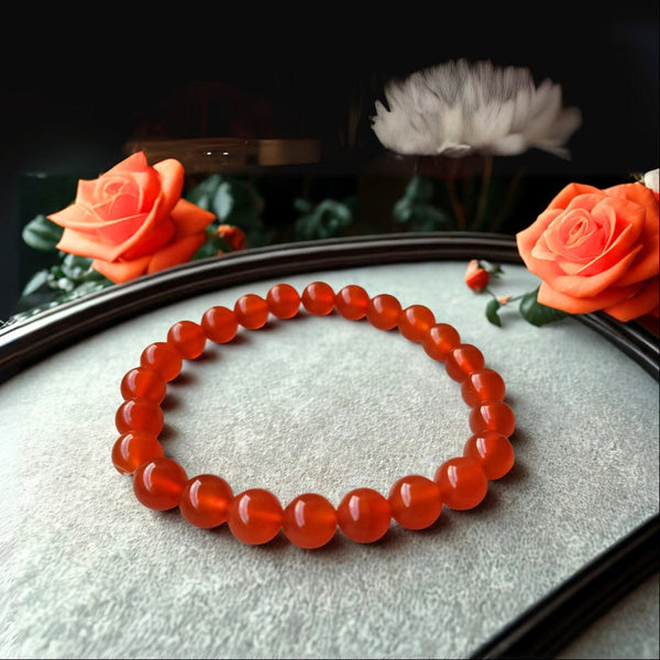 Red coralline bead bracelet for positive energy – Tushar Gems