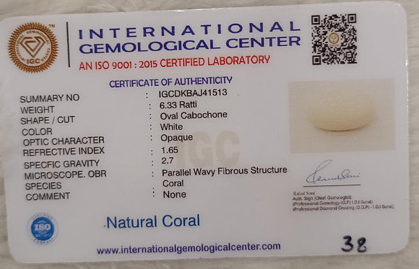 Natural White Coral: The Symbol of Peace and Strength Summary No IGCDKBAJ41513 image 2