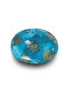 Natural Turquoise | Oval Cabochon | Sea Blue | Matrix Background | CertifiedCertificate No.: IGCDKBAJ44688 image 1