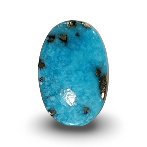 Natural Turquoise | Oval | Sea Blue | Matrix Background | Certified No.: IGCDKBAJ48345 image 0