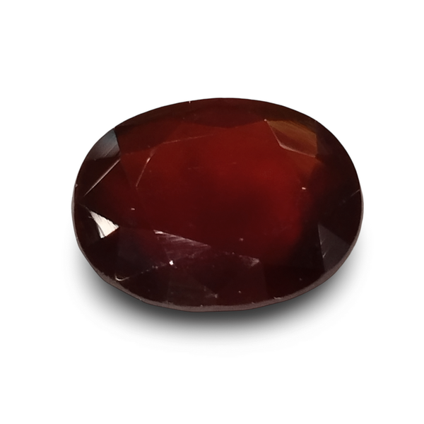 Natural brownish orange Hessonite (Gomed) oval mixed cut loose gemstone, certified IGCDKBAJ42739