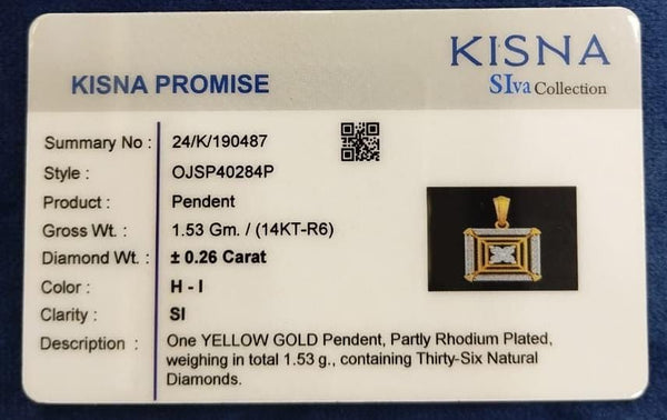 Classic Diamond Pendant in 14K Gold – 0.25 Carat image 1