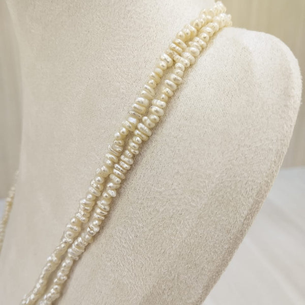The Natural Pearl Double Line Markus Unusual Shape Necklace: A Bold Fusion of Elegance and Individuality 027 image 3