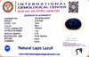 Natural Lapis Lazuli | Oval | Rich Blue with Pyrite Species | Certified Certificate No.: IGCDKBAJ44670 image 2