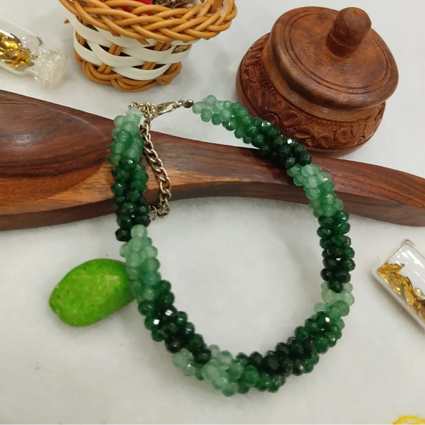 Green Premium Semi Shaded Emerald Bracelet For Men & Women image 2