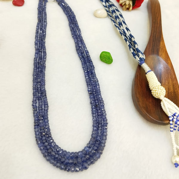 Natural Three Line Blue Sapphire Necklace: A Timeless Masterpiece of Elegance image 0