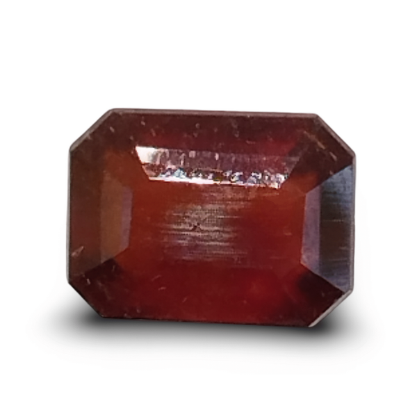 Natural Hessonite (Gomed) octagon step cut loose gemstone, IGC certified IGCDKBAJ42803