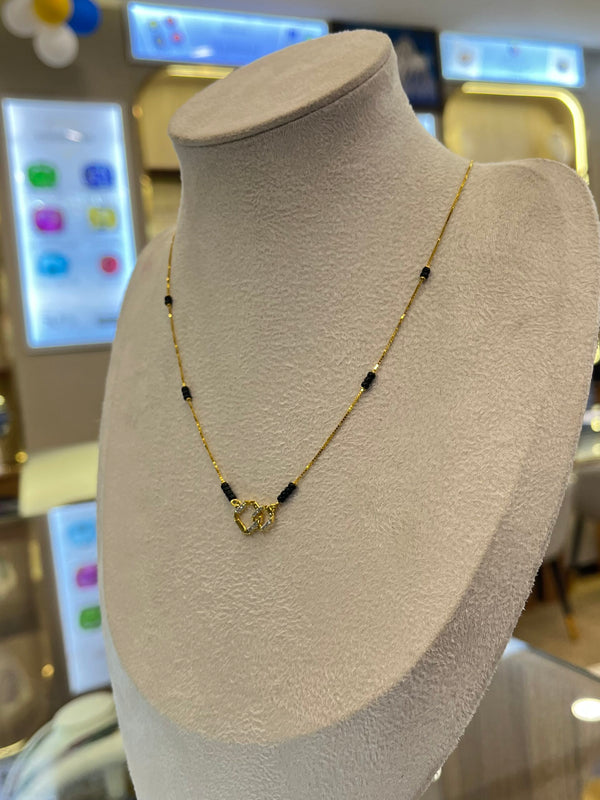 Delicate Diamond Mangalsutra in 14K Gold – 0.06 Carat image 3