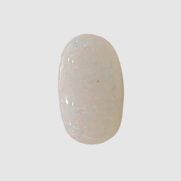 Natural White Opal 3.72 Ratti| Oval Cabochone | Certified No. IGCDKBAJ42890 image 1