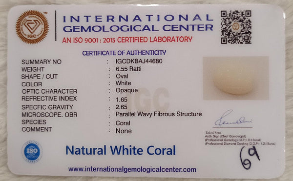 Natural White Coral: The Symbol of Peace and Strength Summary No IGCDKBAJ44680 image 2