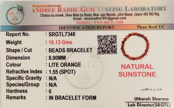 Brown Premium Sunstone Boost Motivation Bracelet For Men & Women image 3