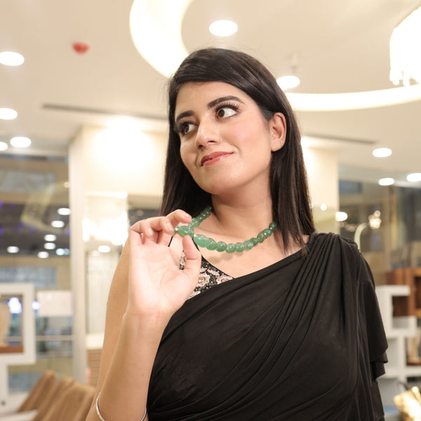 Semi Emerald Single Line Necklace: Timeless Elegance and Versatility-G.STB06 image 4