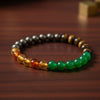 Money Magnet Bracelet – Pyrite, Tiger Eye, Carnelian & Green Jade Beads image 3