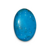 Natural Turquoise | Sea Blue | Oval Cabochon | IGC Certified | Matrix BackgroundCertification: IGC (IGCDKBAJ41445) image 0