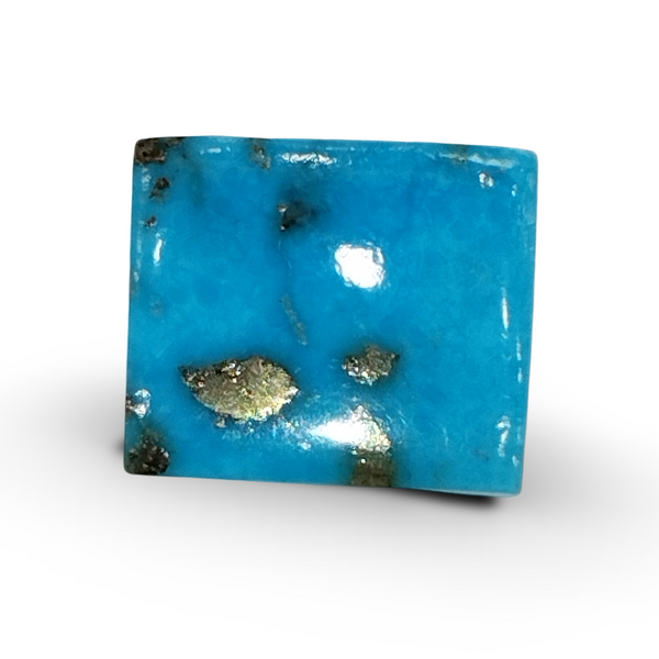 Natural Turquoise | Square Cabochon | Sea Blue | Matrix Background | CertifiedCertificate No.: IGCDKBAJ41406 image 1