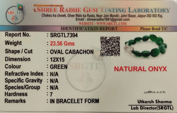 Green Premium Onyx Advance Growth Healing & Abundance Bracelet For Men & Women image 3