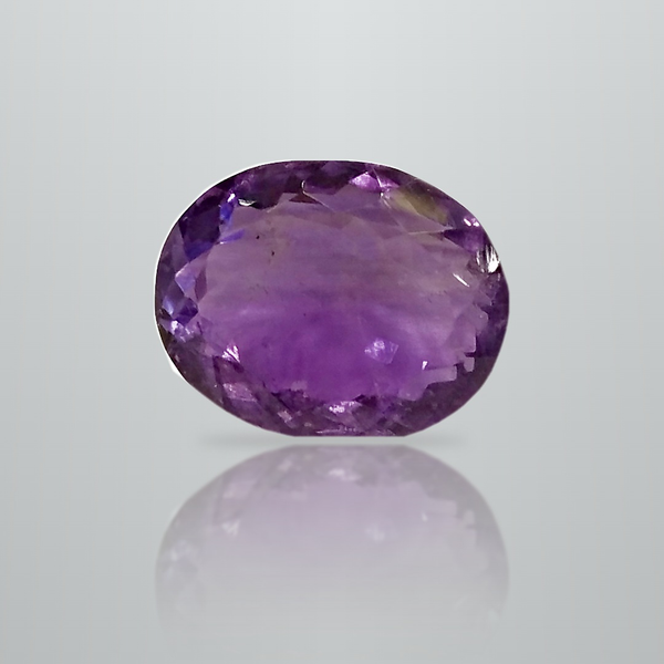 Natural Amethyst (Jamunia) oval mixed cut loose gemstone, IGC certified IGCDKBAJ42136