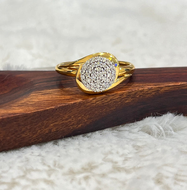 Kisna 14K Gold Natural Diamond Ring – 0.22 Ct of Elegance image 0