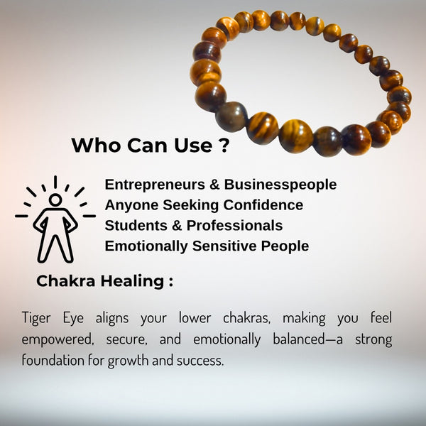 Brown Premium Tiger Eye Confidence Bracelet For Men & Women image 5
